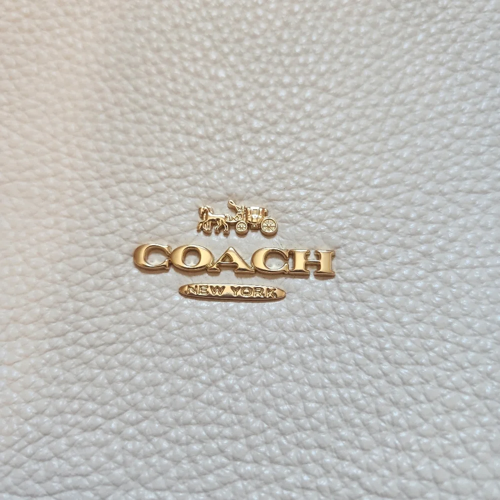 Coach Kristy Shoulder Bag In Colorblock Chalk, Black, and Taupe C6828 NWOT - Picture 6 of 12